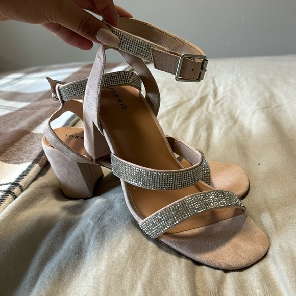 torrid Shoes - Torrid Beige straps block heel